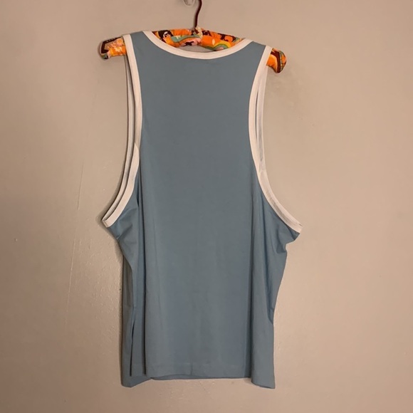 NWOT ASOS Men’s Actual health and wellbeing tank top graphic print light blue - Picture 6 of 9